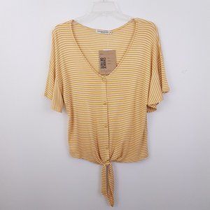 Chance of Fate Top, Stripped, Flutter Sleeves